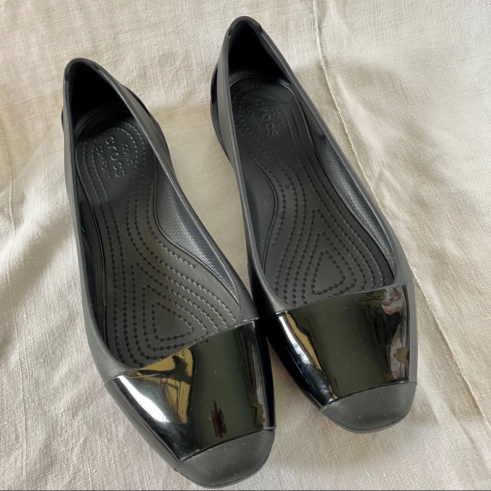 CROCS Open Vented Back Flat Ballet Rain Shoe